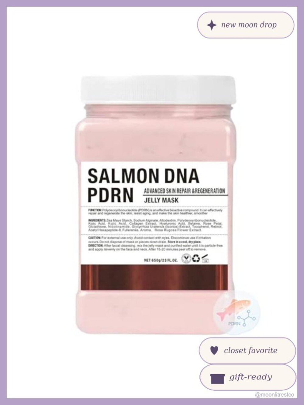 Salmon PDRN Jelly Face Mask Powder Spa Grade Hydrating Anti-Aging